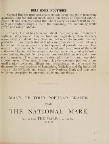 National Mark canned fruit and vegetables