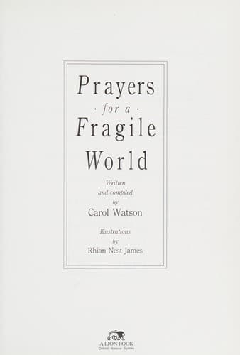 Cover image for Prayers for a Fragile World