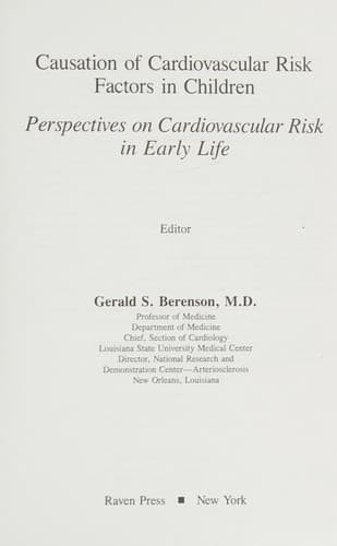 Causation of cardiovascular risk factors in children