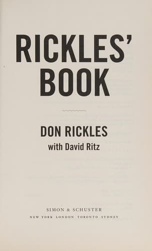 Cover image for Rickles' book