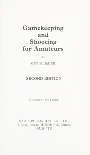 Cover image for Gamekeeping and shooting for amateurs