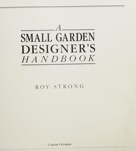 Cover image for A small garden designer's handbook