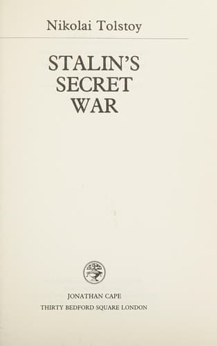 Cover image for Stalin's secret war