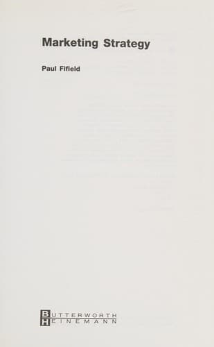 Cover image for Marketing strategy