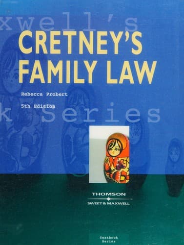 Cover image for Cretney's Family law