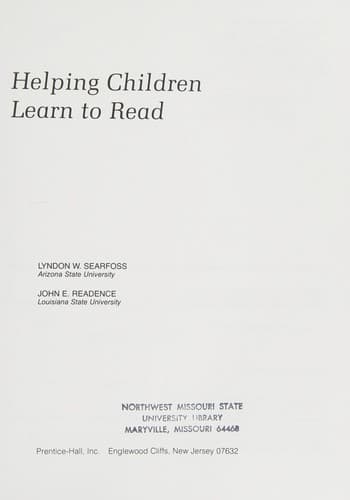 Cover image for Helping children learn to read