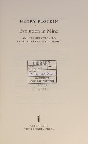 Cover image for Evolution in mind