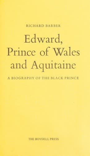 Cover image for Edward, Prince of Wales and Aquitaine