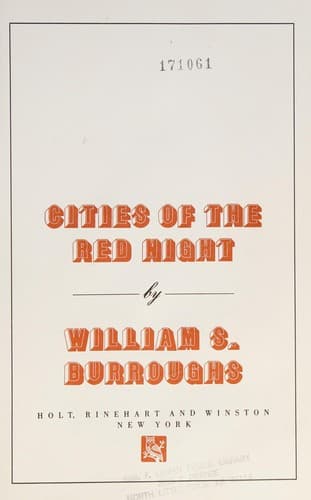Cover image for Cities of the red night