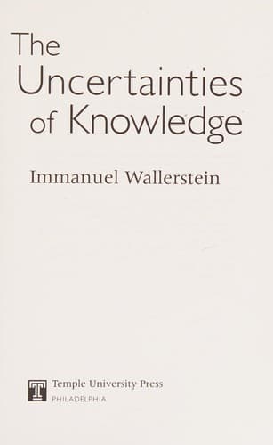 Cover image for The uncertainties of knowledge
