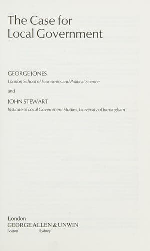 Cover image for The case for local government