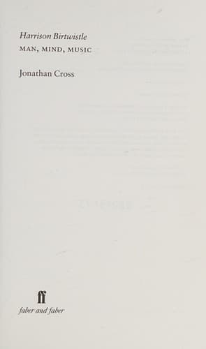 Cover image for Harrison Birtwistle