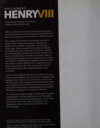 Cover image for Henry VIII: Man and Monarch