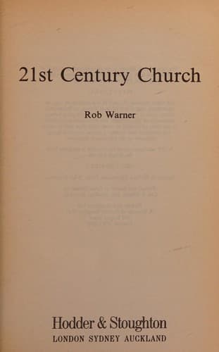 Cover image for 21st Century Church
