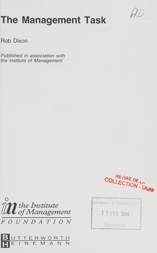 Cover image for The management task