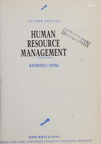 Cover image for Human resource management
