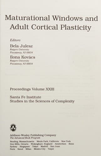 Cover image for Maturational windows and adult cortical plasticity