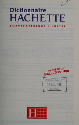 Cover image for Dictionnaire Hachette