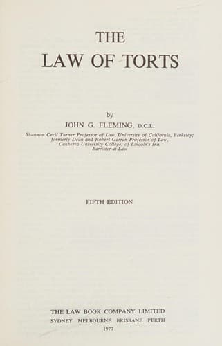 Cover image for The law of torts