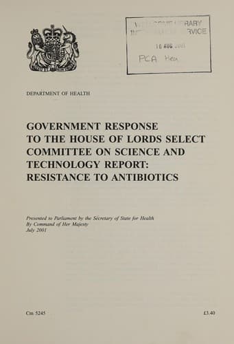 Government response to the House of Lords Select Committee on Science and Technology report