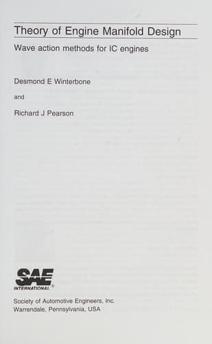 Cover image for Theory of engine manifold design