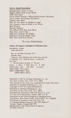 Cover image for Daffy definitions