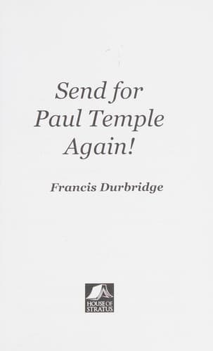 Cover image for Send for Paul Temple Again!