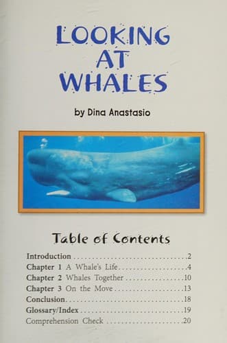 Cover image for Looking at whales