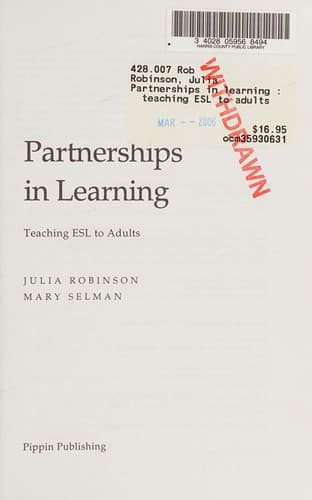 Cover image for Partnerships in learning