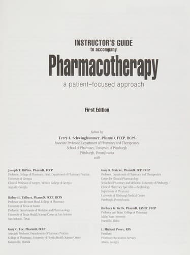Cover image for Pharmacotherapy