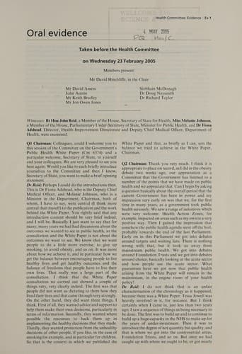 The Government's  public health white paper (Cmd 6374)