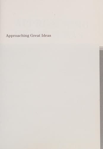 Cover image for Approaching great ideas