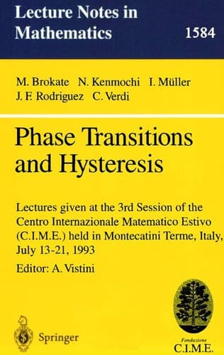 Cover image for Phase transitions and hysteresis
