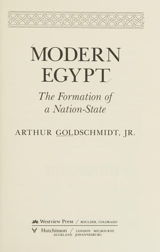 Cover image for Modern Egypt