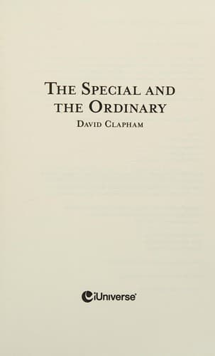 Cover image for The special and the ordinary