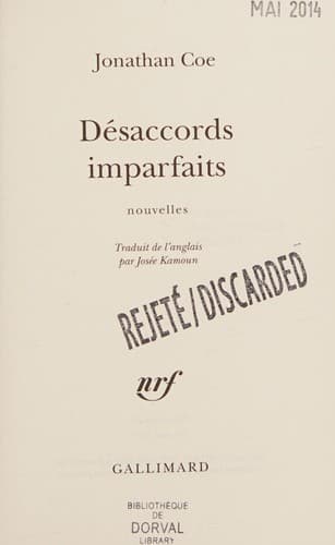 Cover image for Désaccords imparfaits