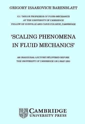 Cover image for 'Scaling phenomena in fluid mechanics'