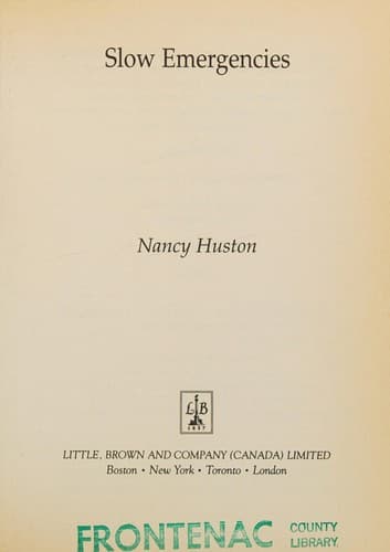 Cover image for Slow Emergencies