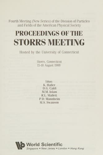 Cover image for Storrs Meeting