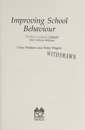 Cover image for Improving school behaviour