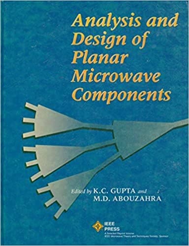 Cover image for Analysis and design of planar microwave components