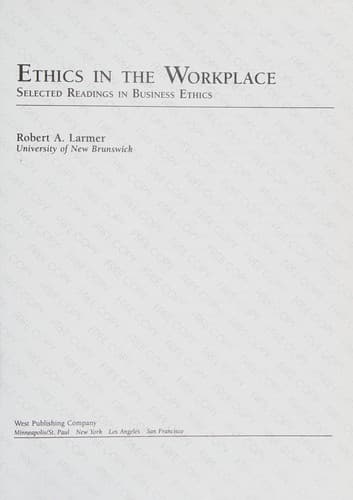 Cover image for Ethics in the workplace