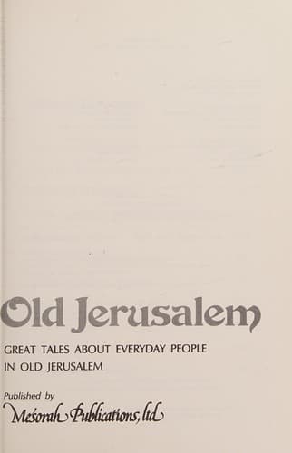 Tales from Old Jerusalem