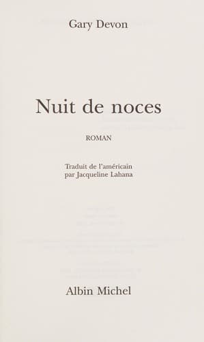 Cover image for Nuit de noces