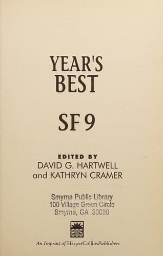 Cover image for Year's Best of SF9