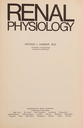 Cover image for Renal physiology