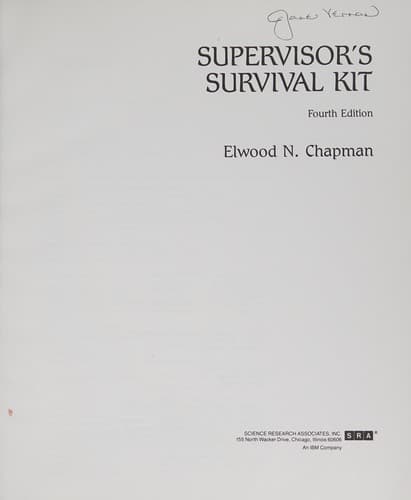 Cover image for Supervisor's survival kit