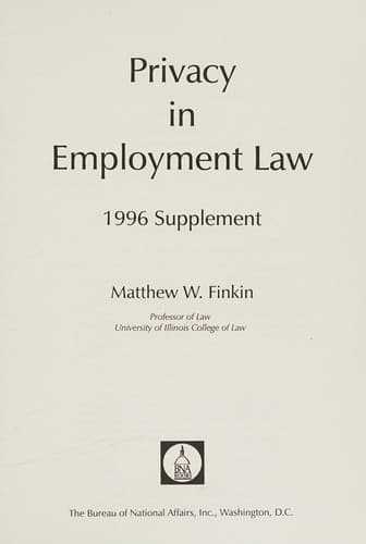 Cover image for Privacy in employment law