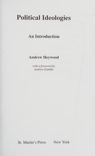 Cover image for Political ideologies