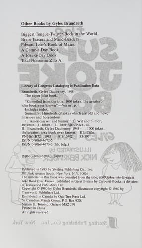 Cover image for The super joke book
